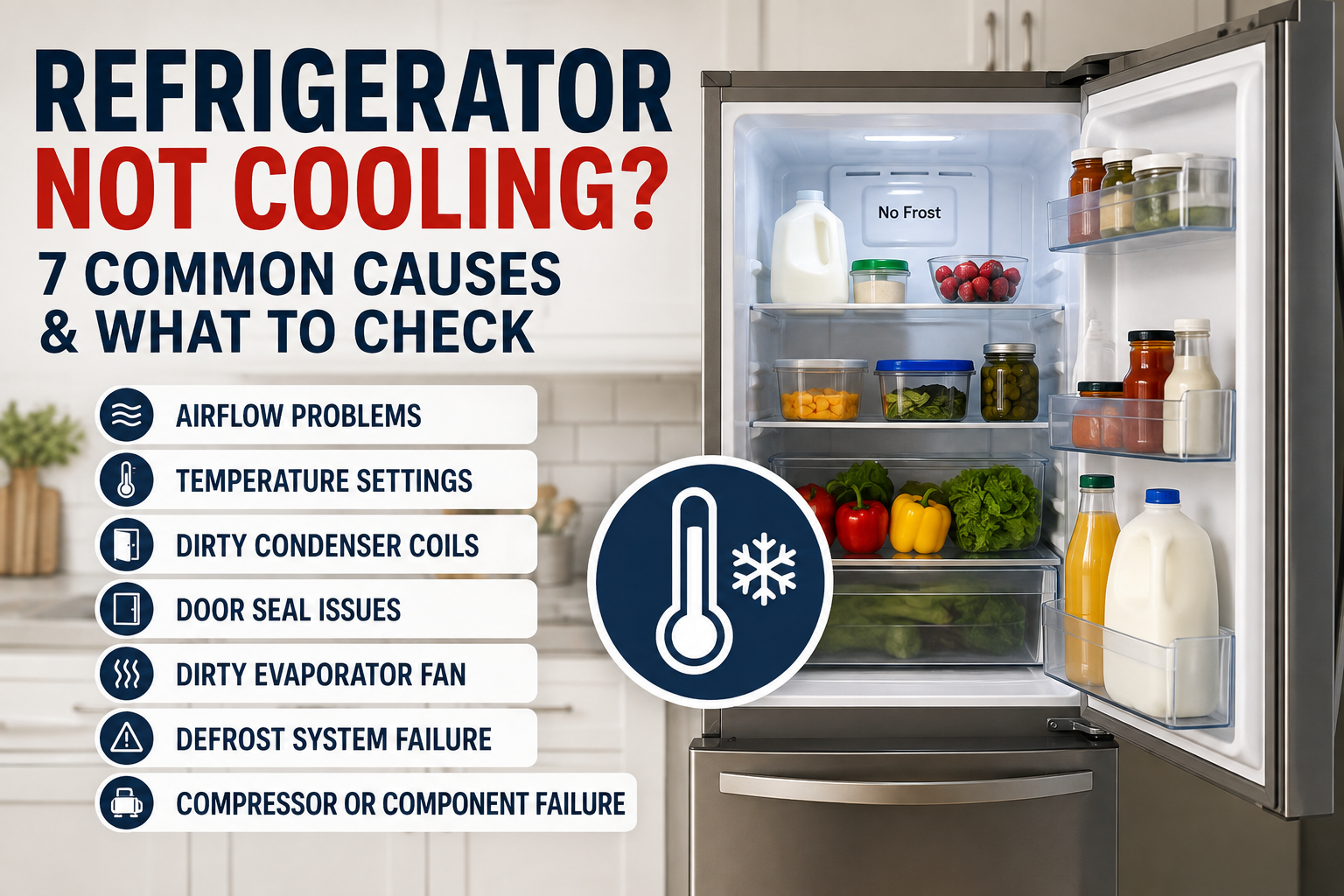 Refrigerator Not Cooling? 7 Common Causes and What to Check